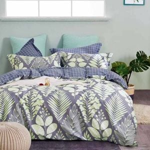 Bloomington 300TC Fern Reversible Cotton Quilt Cover Set Queen 210 x 210 cm