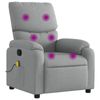 vidaXL Massage Recliner Chair Reclining Chair Single Sofa Light Grey Fabric