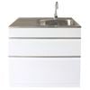 Dissco Elite Twin Drawer  900x560mm Right Hand Tub White - White Right Hand