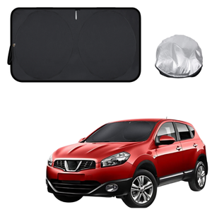 Front Windscreen Sun Shade for Nissan Dualis 2007 - 2014 J10 - Standard 150 x 85 cm - Black