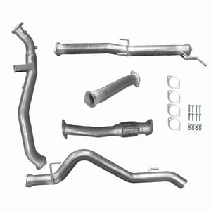 Ignite Exhausts Turbo Back For Mitsubishi Mr Triton 2.4l 3" No Cat & Straight Pipe Raw Aluminised Steel