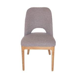 Sk Designer Living | Maribel Boucle Dining Chair | Natural Legs - Grey Bouclé