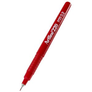 Artline Fineliner Superfine Pen 0.2mm (Box of 12) (Red)