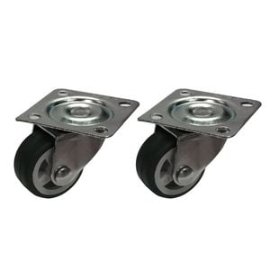 Move It 30mm 20kg Grey Swivel Plate Castor - 2 Pack