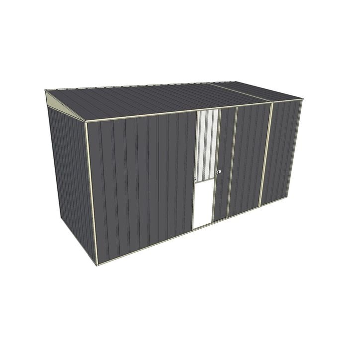 Build-a-Shed 1.5 x 3.7 x 2m Single Sliding Side Door Skillion Shed - Grey