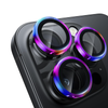 Metal Camera Lens Glass Individual Eagle Protector Cover - For Apple iPhone 17 Pro / 17 Pro Max (Multicolor)