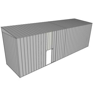 Build-a-Shed 1.5 x 6 x 2m Single Sliding Side Door Skillion Shed - Zinc
