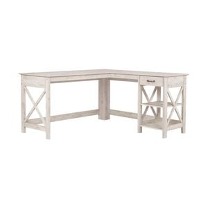 Maestro Furniture Rosen L-shape Executive Manager Office Computer Desk 150cm W/ Drawer - Washed Grey