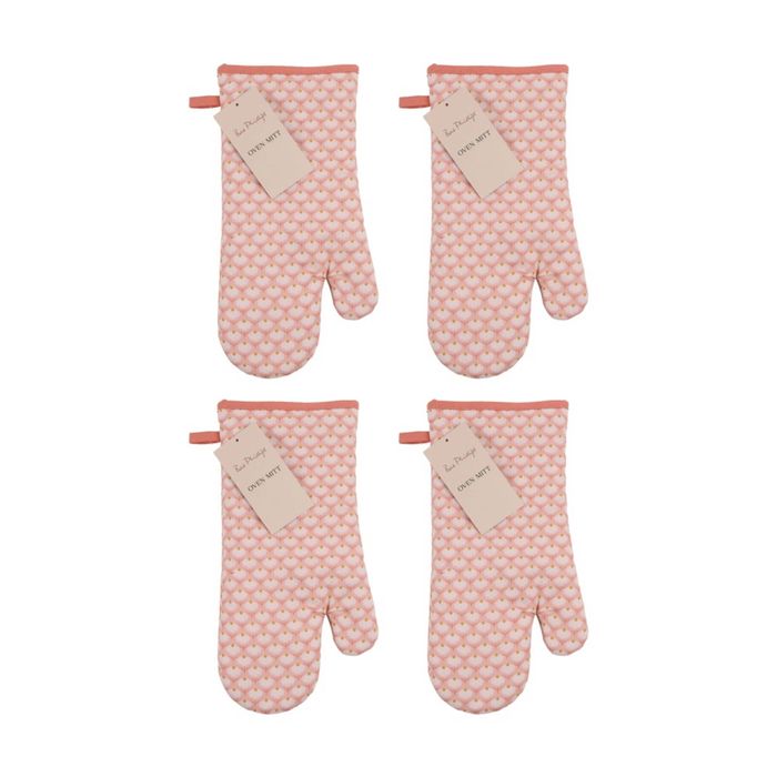 4PK Bas Phillips Printed Linen Looks Oven Mitt Kitchen Accessory Daisy
