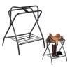 VEVOR Folding Saddle Rack Black 2 Packs Freestanding Heavy Duty Steel for Tack Storage