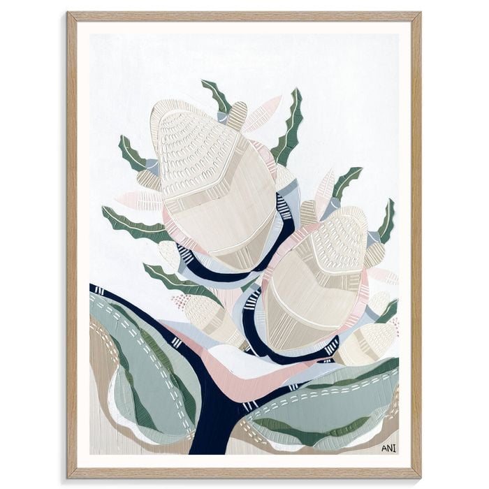 Artist Lane "Banksia Elements No. 5  " by Ani Ipradjian - 76x102cm Timber Framed Print