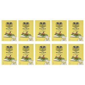 10x Spirax 169 Story Book 33.2x24cm 64 Pages 24mm Ruled 100gsm Notebook Yellow