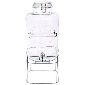 Rink Drink Glass Drinks Dispenser with Tap & Chrome Stand - 8.7L