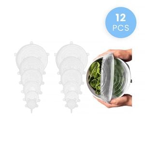 12 Pcs Cook Easy Silicone Stretch Lids Set