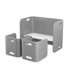 Costway 3pcs Kids Table & Chairs Set Activity Play Desk - Grey