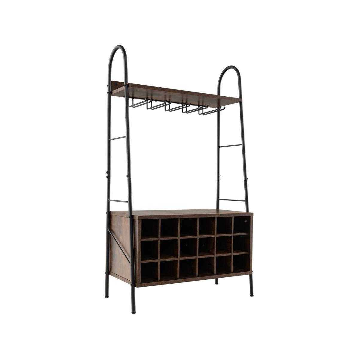 Costway Baker's Rack Bottle Holder Kitchen Utility Storage Shelf w ...