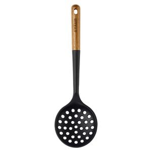 Staub 31cm Silicone Skimming Ladle w/ Wood Handle Kitchen Cooking Utensil Brown
