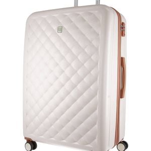 Pierre Cardin 4 Wheel Medium Hard-shell Tsa Lock Travel Luggage 70cm White