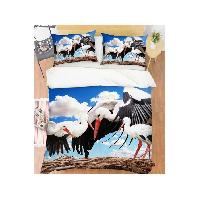 3D Cartoon Animal Panda 002 Bed Pillowcases Quilt King Size