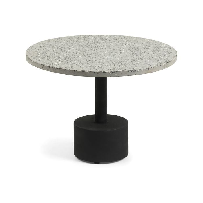 Delano grey terrazzo side table  55cm