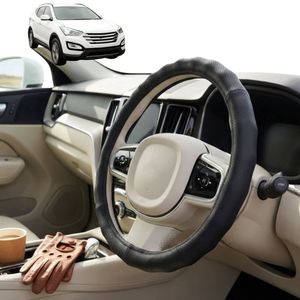 Australian Goose Steering Wheel Cover for Hyundai Santa Fe 2012 - 2018 (DM) Circle Black