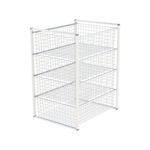 Flexi Storage Home Solutions White 4 Wire Basket And Frame Kit - White