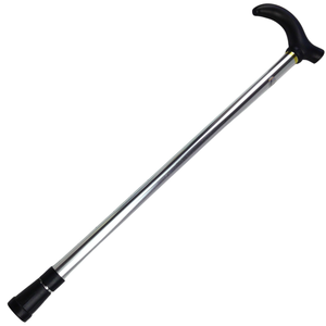 Metal WALKING STICK Travel Extendable Pole Compact Adjustable Lightweight Silver