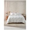 Linen House 400tc Surf Wash White Cotton Sateen Quilt Cover Set King