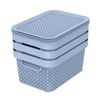 Ezy Storage 5L Mode Decorative Basket With Lid - 3 Pack