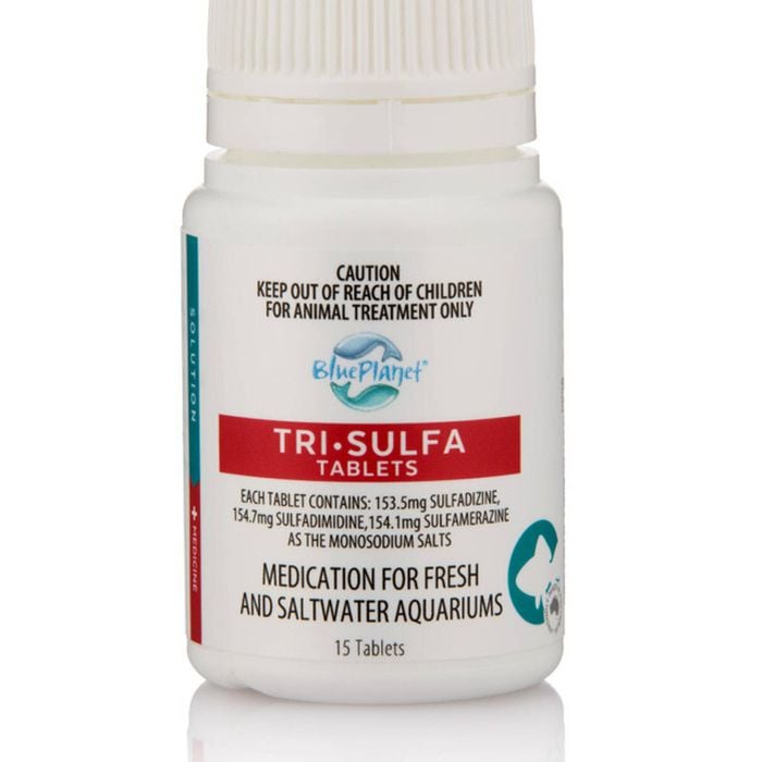 Aquarium Tri Sulfa Tablets Medication for Fish - 15 Tablets (Blue Planet)