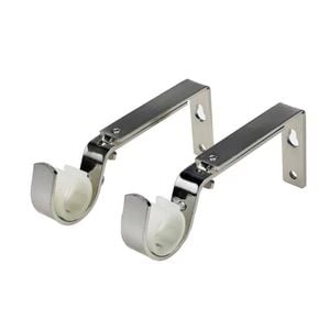 Pillar 25/32mm Brushed Chrome Adjustable Universal Curtain Rod Bracket