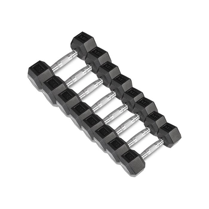 CORTEX 56kg Hex Fixed Dumbbell Set (4, 6, 8, 10kg Pairs)