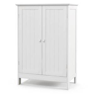 Costway 2-door Cabinet Wooden Storage Cupboard Kitchen Sideboard White