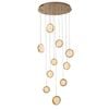 Vencha Yoyo 10 Light Tri-Colour LED Pendant - Gold
