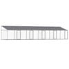 vidaXL Dog Cage with Roof and Doors Grey 10x2x2 m Galvanised Steel