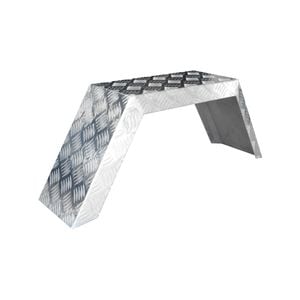 Sunrise Single Guard Checker Plate Aluminium - 8.5", 2 Fold - Sg2f9cpa