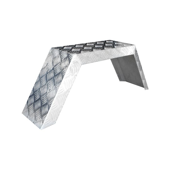 Sunrise Single Guard Checker Plate Aluminium - 8.5", 2 Fold - Sg2f9cpa