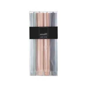 Amalfi Ribbed Dinner Candles Set/4 Multi 2.7x2.7x25cm