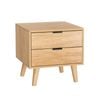 Homfurn Bedside Table 2 Drawers