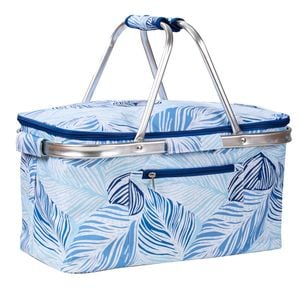 Porta Oceana Coastal Palm Picnic 46cm Basket Camping Outdoor Storage
