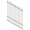 ProtectorAl 350 - 1200 x 1500mm Palladium Silver Raked 16-30º Loop And Spear Top Pool Fence Panel