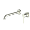 Greens Brushed Nickel Penny Wall Basin Mixer 
