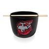 Afl Noodle Bowl With Chopsticks - Essendon Bombers - Ceramic - 490ml Capacity