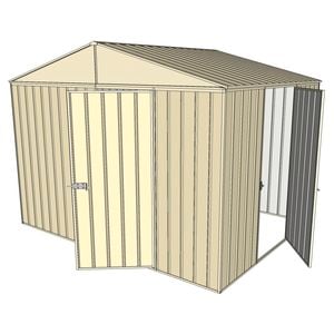 Build-a-Shed 3.0 x 2.3 x 2.3m Gable Single Hinged Side Door Shed - Cream