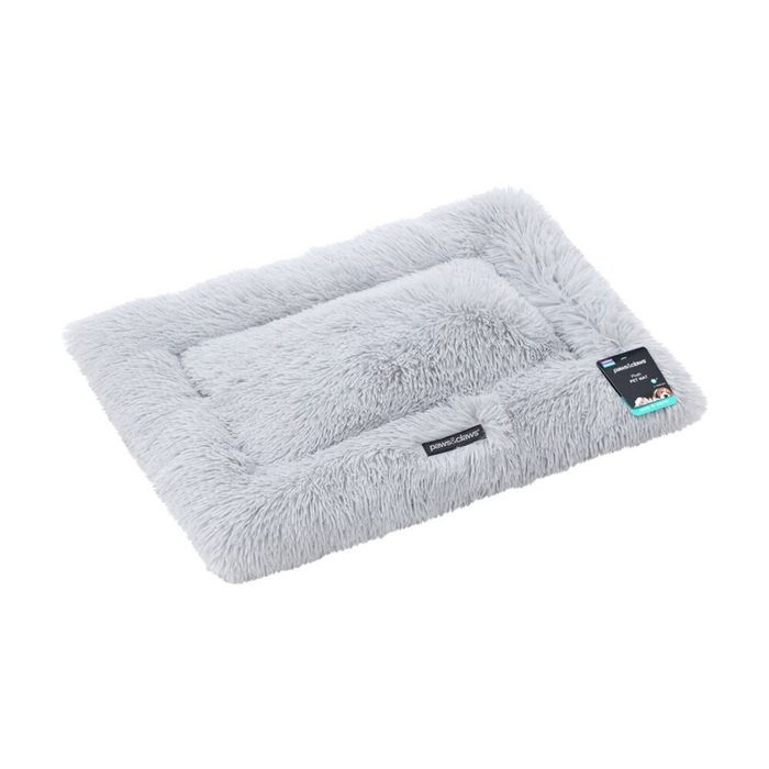 Paws and Claws Pet Mat Medium 70x50x4cm Light Grey Super Plush Washable