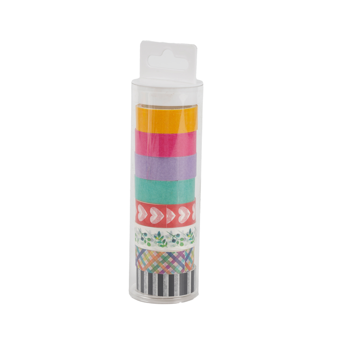 All Set 15mm x 5m Paper Craft Tapes - Pack of 8