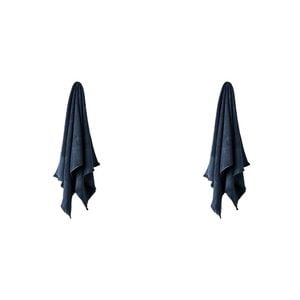 2PK Linen House Aria Slate Cotton/Bamboo Bath Mat 60x80cm - Blue