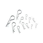 Pinnacle 3/16 - 7/16" Zinc Plated Assorted R Clip - 12 Pack