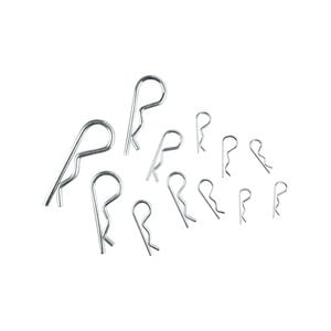 Pinnacle 3/16 - 7/16" Zinc Plated Assorted R Clip - 12 Pack