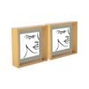 Nicola Spring 3D Deep Box Photo Frames - 8 x 8" with 6 x 6" Mount - Light Wood - Pack of 5